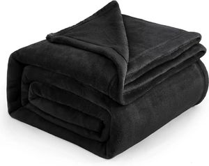 Couvertures Couverture polaire Queen Black Bed Soft Léger Peluche Fuzzy Cosy Luxury Microfibre 231031