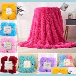 Dekens fleece dekens pluizige pluche gooi deken airconditioningblanket solide bruiloft spreads beddengoed benodigdheden 13 kleuren 2 stks dhlnl