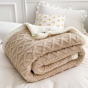 Couvertures Polaire Plaid Couverture Adultes Enfants Épais Laine Housse De Couette Double Face Canapé-Lit Doux Chaud Hiver Jeter Couvre-Lit 221116