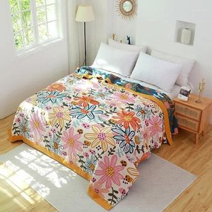 Couvertures fleurs sieste couverture de canapé double couvercle coton garantie mate