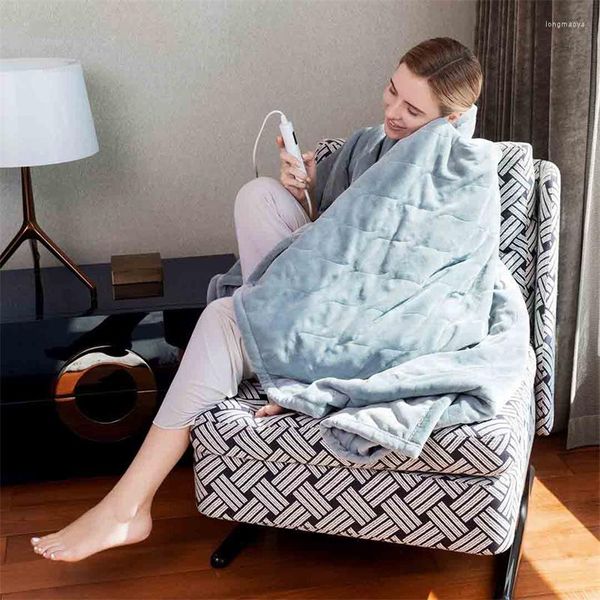 Couvertures pieds réchauffe les jambes de couverture électrique genoux single dortoir chauffée chauffée tasse d'hiver table chauffage petite couverture