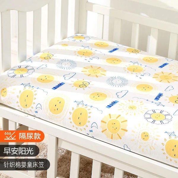 Couvertures quatre saisons pur coton berceau pour enfants imperméable respirant drap de lit tricoté bébés matelas couverture pour les nés