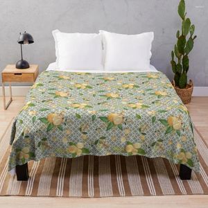 Couvertures fruits Tropical Palm Garden marocain Andalousie Feuilles de cils Lit Boho Litter Ultra-Soft Micro Fneece Throwt