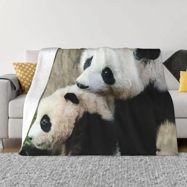 Mantas FuBao Panda Fu Bao Manta Suave Felpa Para Todas Las Estaciones Confort Tiro Para Ropa De Cama De Lujo Decoración Del Hogar