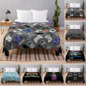 Dekens Gaming Gooi Deken Jongen Gamer Deken voor Bed Slaapbank Decor Kid Video Game Gamepad Fleece Meisje Super Zachte Warme Pluche Deken 230629