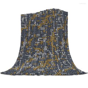 Dekens geometrische abstracte camouflage gooi deken voor sofa zachte en comfortabele flanel kinderen cadeau -reiscampingblankets cadeau