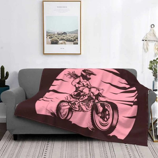 Couvertures fille Motocross Rider bas prix impression nouveauté mode doux chaud couverture moto course vélo saleté