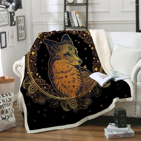 Mantas Golden Sherpa Manta Animal Estrellas Colcha Paisley Hojas Flor Terciopelo Felpa Cama