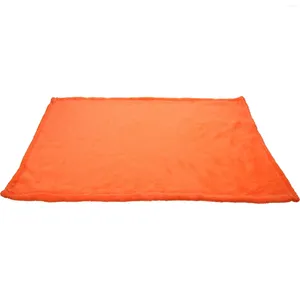 Couvertures magnifiques couverture de animal de compagnie en toison en flanelle en flanelle couverte de couleur à serviette (orange)