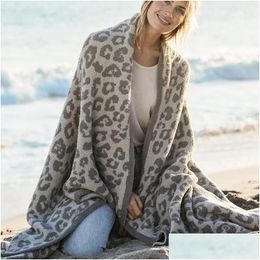 Couvertures mi-laine couverture de mouton tricoté léopard p de rêve livraison de drop drop livraison de jardin textiles dhl63