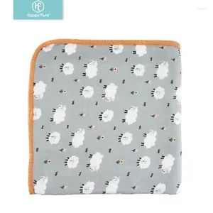 Couvertures couvertures en mousseline en coton en bambou happyflute avec enveloppe respirante en toison pour bébé né de la taille 90 90cm