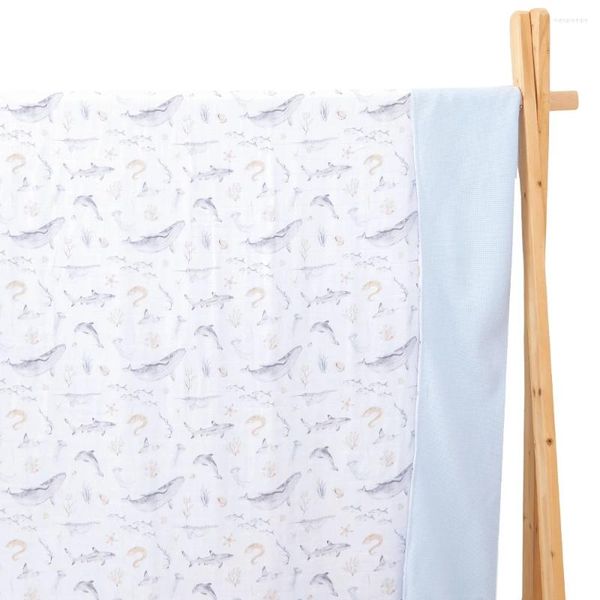 Couvertures HappyFlute Born 2Side Muslin Coton Dot Velvet Wrap 75 110cm Couverture d'automne-hiver pour bébé enfants garçons filles produit pour bébé