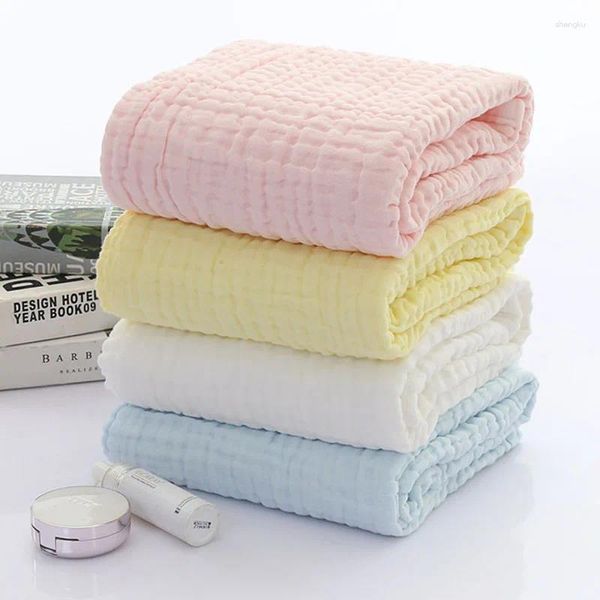 Couvertures happyflute coton 105 105cm 6 couches née bébé serviette de bain serviette en mousseline de gaze gabarit