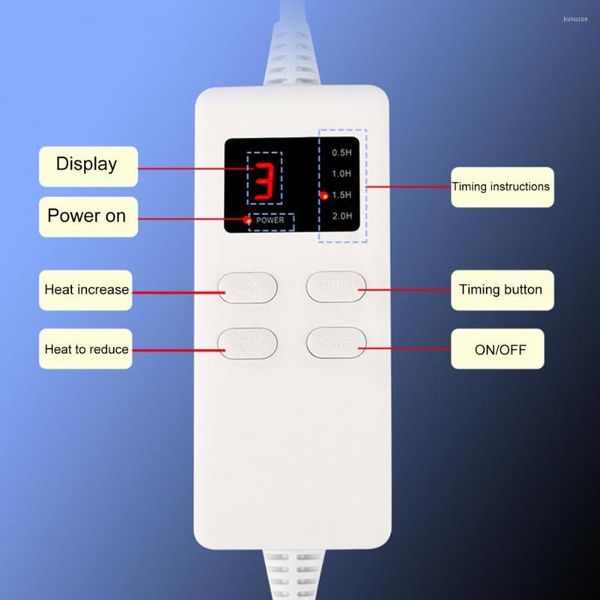 Mantas Manta calefactora Ajustable UK Plug Pad Calentamiento eléctrico plegable Accesorios de invierno para el hogar