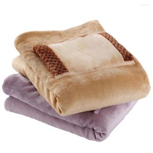 Couvertures couverture chauffante doux chaud corail polaire hiver feuille couvre-lit canapé jeter corps plus chaud bureau