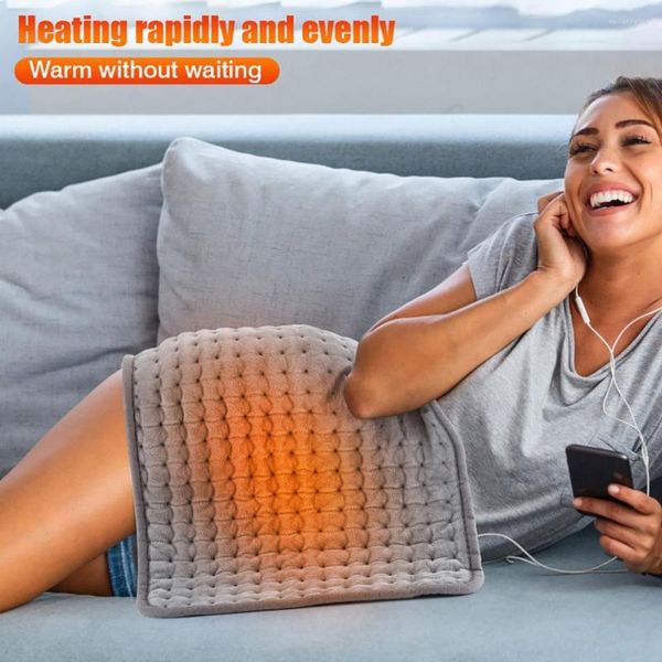 Couvertures couverture chauffante fonction de synchronisation 6 vitesses contrôle thermique rapide de la température prise ue affichage LED coussin électrique doux pour la maison