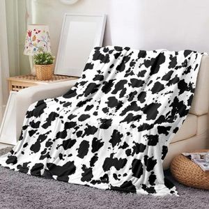 Mantas Altas mantas de color manta súper suave imprenta de vaca decoración acogedora de granja para el sofá de dormitorio suministros para el hogar sin matorrales
