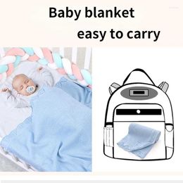 Mantas de punto de punto multifuncional huecas para bebés para bebés y niños pequeños Beddina de envoltura súper suave