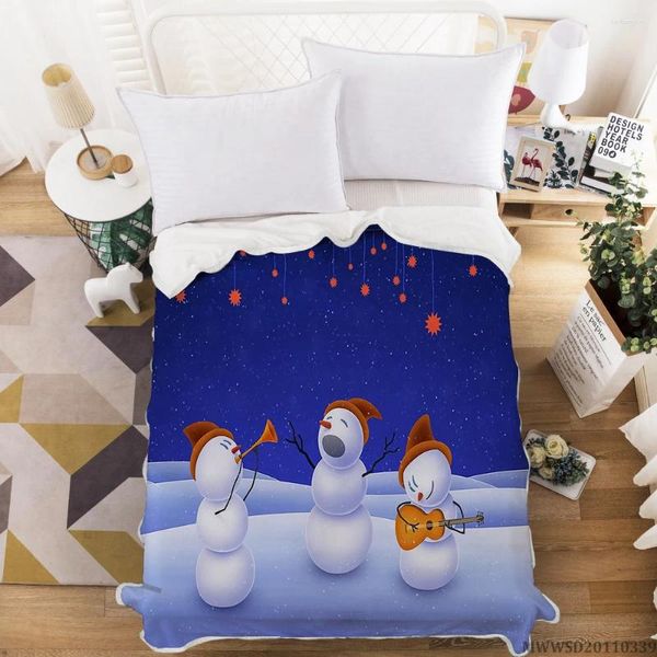 Couvertures Home Textile Christmas Design Couverture 3D Creative Pattern Imprimer un lit moderne Définir la chambre à coucher pour toutes les saisons