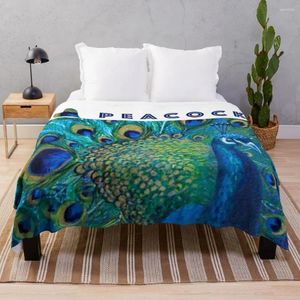 Dekens I Love Peacocks Gooi deken Bedovertrekken voor banken Extra grote ontwerpers