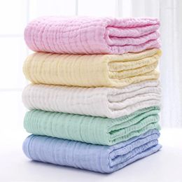 Mantas Imebaby Manta para bebé Toalla de baño 110 cm Seis capas Algodón puro Muslin Nacido Cubierta Ropa de cama para niños