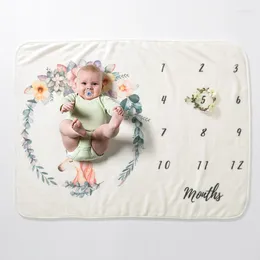 Couvertures bébé bébé jalon couverture Po Pographie Prop toile de fond tissu calendrier garçon fille accessoires 70 102 cm