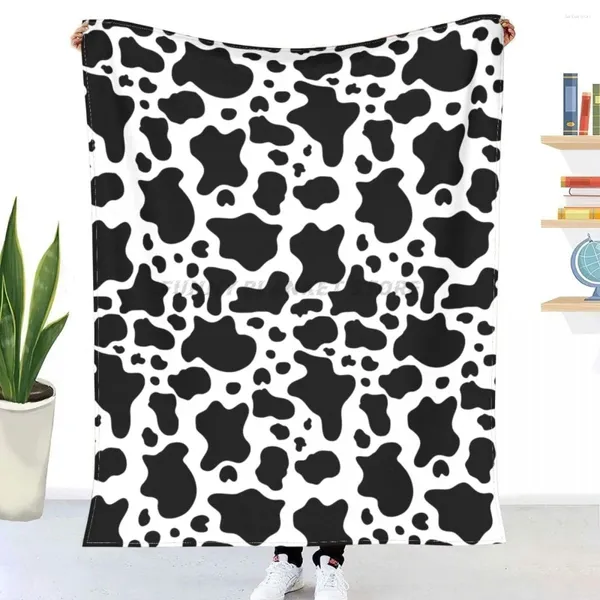 Mantas inspt spot imprima de vaca Flanela en toda la temporada amante de los animales de perro portátil ultra suave para dormitorio de ropa de cama