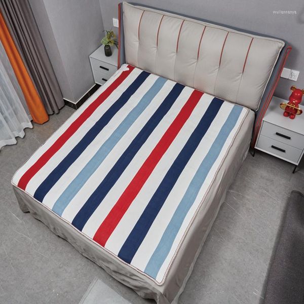 Couvertures Couverture électrique intelligente matelas d'hiver chaud 110 V-220 V tapis chauffant en peluche imperméable lits chauffants double contrôle de température