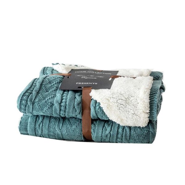 Couvertures Inya haute qualité mouton hiver chaleur tricoté laine couverture canapé/lit couverture couette
