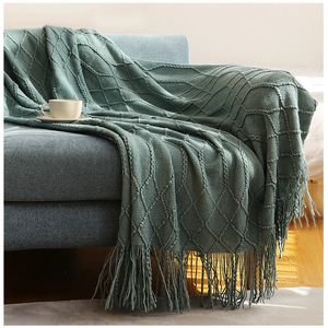 Couvertures Inya Luxe Tricoté Franges Chaud Doux Couverture Pondérée Pour Lit Polaire Plaid Ferme 230906