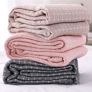 Dekens Japanse eenvoudige casual deken katoenen gaas bank deksel multifunctionele worp deken voor bedden home decor bank handdoek doorlagen 230414