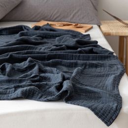Dekens Japanse zomer gewassen katoenen gaasworp deken dubbele deksel handdoek dunne koele quilts airconditioning beddekens 230329