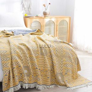 Couvertures Couvertures japonaises pour lits canapé gaze de coton couvre-lit doux été Cool couette Double simple loisirs canapé couverture couverture HKD230922