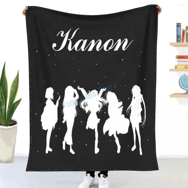 Mantas Kanon-Main Girls (versión blanca), manta de invierno, colchas de franela, sábanas para coches y sofás, fundas para sofás