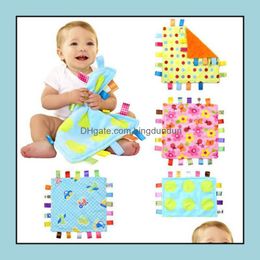 Dekens Kid troost taggies dekens softase baby rustige doekjes kinderen baby handdoek handdoek soft soft square poppen pluche speelgoed wy1236 drop deliv otasd