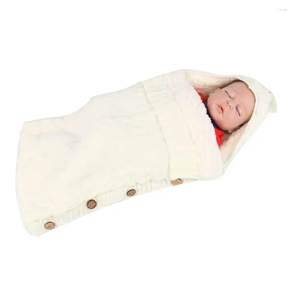 Couvertures en tricot bébé robes Sac de couchage enveloppe enveloppe à la poussette à la poussette née