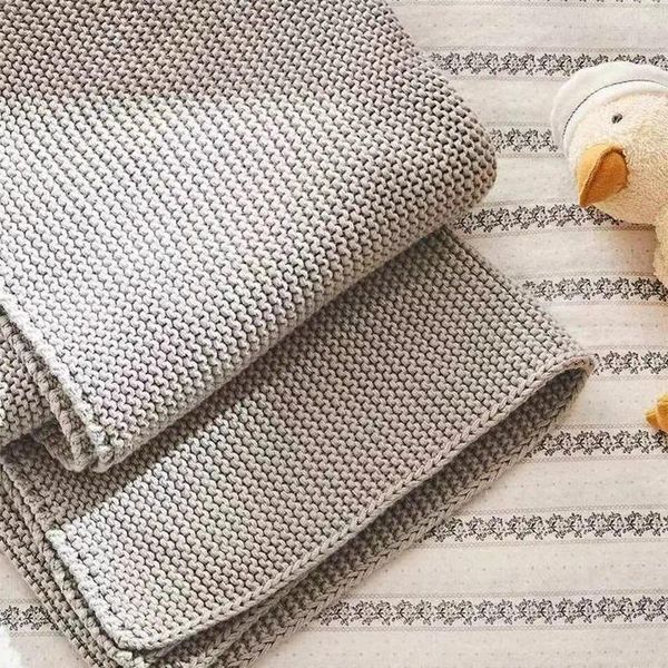 Couvertures tricotées Couverture de bébé pour les articles nés Swaddle Wrap Berceau Poussette Canapé Jeter Mère Enfants Literie