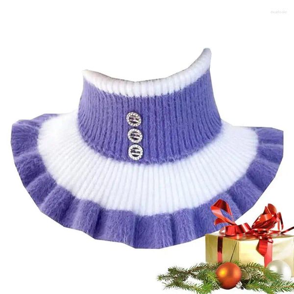 Couvertures tricotées fausse collier à moitié top le chemisier à vent haute ficture de cou haut pour les amis couverture des femmes