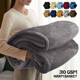 Couvertures Grande fausse fourrure chaude polaire jeter doux canapé-lit vison couverture de luxe antistatique floue microfibre 230906