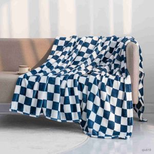 Cobertores treliça lance cobertor azul amarelo verde padrão para crianças meninos meninas presente de aniversário para cama sofá sofá cobertor macio r230824