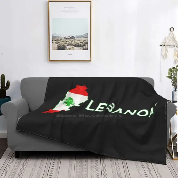 Couvertures Liban Flag Carte autocollant blanc fond de climatisation couverture de climatisation mode Soft Beirut Prayforlebanon