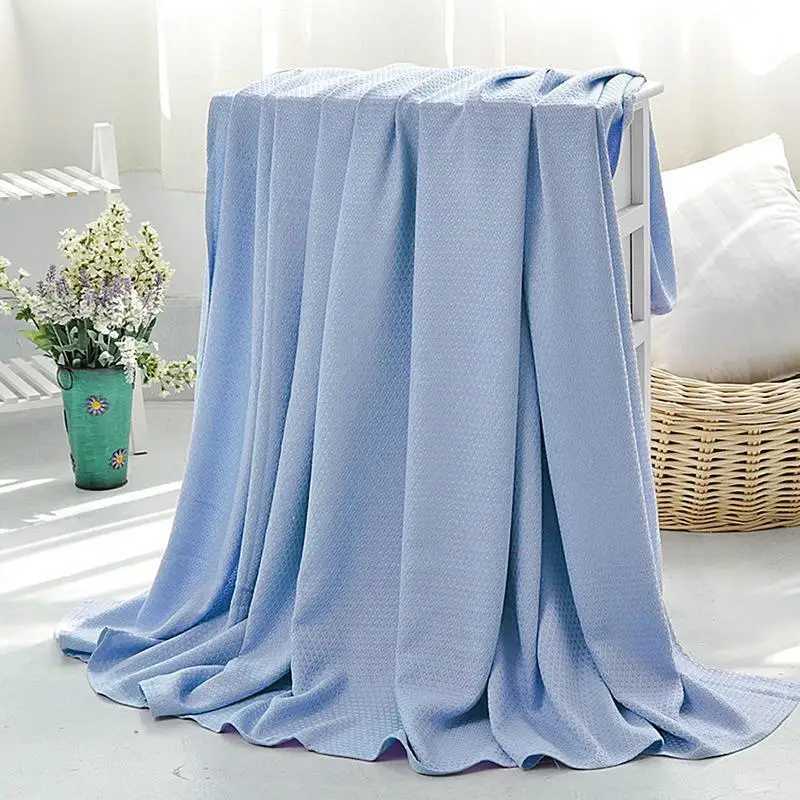 Blankets Lightweight Summer Throw High-quality Bamboo Fiber Soft Nap Blanket Breathable Skin-friendly Washable Cooling Fiber Quilt