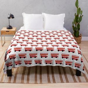 Couvertures London Red Bus Throwet Cover Lit Soft Bed Gift Summer