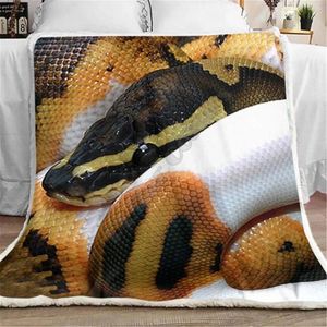 Couvertures Love Ball Python Snake Reptile Couverture imprimée Lits Fleece Randonnée Picnic épais Litspread Sherpa Throw 02