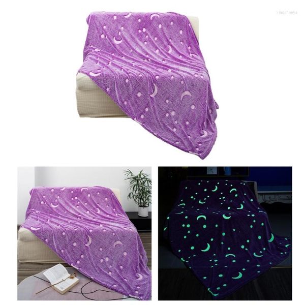 Couvertures Luminous Glow Couverture Moon Star Cover Drap de lit N84C