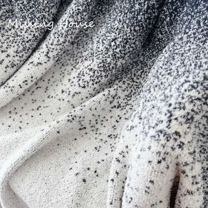 Couvertures luxueuses noir blanc étoilé Gradient de couverture moelleuse douce mobile