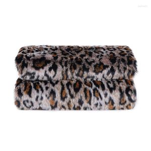 Mantas Luxury Leopard Faux Fur Blanket Decoración de ropa de cama Hogar y lanza Cubierta Sofá Oficina NAP cómoda