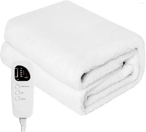 Couvertures de massage de massage réchauffeur chauffage tampon de pavage de lit de lit de lit de lit de luxe couvercle en molleton avec 5 niveaux de chaleur 8 réglages de temporisation couverture