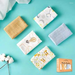 Couverture Produits maternels et nourrissons en bambou Coton Salive serviette bébé Bib Aamboo Square Triangle Box