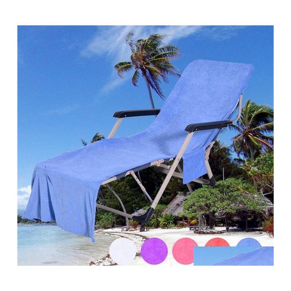 Couvertures Microfibre Chaise De Plage Er Serviette Piscine Salon Portable Avec Sangle Serviettes Double Couche Couverture Drop Delivery Maison Jardin Textil Dhcld